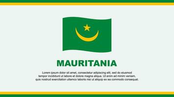 Mauretanien Flagge abstrakt Hintergrund Design Vorlage. Mauretanien Unabhängigkeit Tag Banner Sozial Medien Vektor Illustration. Design