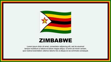 Zimbabwe Flagge abstrakt Hintergrund Design Vorlage. Zimbabwe Unabhängigkeit Tag Banner Sozial Medien Vektor Illustration. Zimbabwe Banner