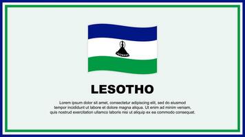 Lesotho Flagge abstrakt Hintergrund Design Vorlage. Lesotho Unabhängigkeit Tag Banner Sozial Medien Vektor Illustration. Lesotho Banner