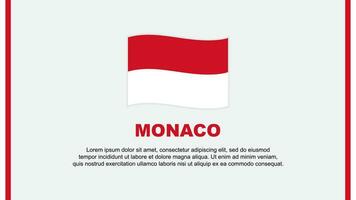 Monaco Flagge abstrakt Hintergrund Design Vorlage. Monaco Unabhängigkeit Tag Banner Sozial Medien Vektor Illustration. Monaco Karikatur