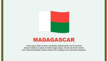 madagaskar flagga abstrakt bakgrund design mall. madagaskar oberoende dag baner social media vektor illustration. madagaskar tecknad serie