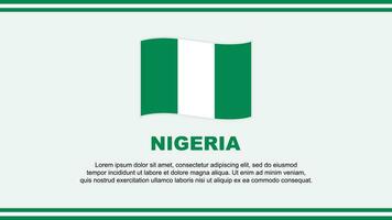 Nigeria Flagge abstrakt Hintergrund Design Vorlage. Nigeria Unabhängigkeit Tag Banner Sozial Medien Vektor Illustration. Nigeria Design