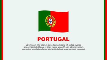 Portugal Flagge abstrakt Hintergrund Design Vorlage. Portugal Unabhängigkeit Tag Banner Sozial Medien Vektor Illustration. Portugal Karikatur