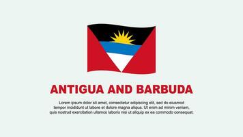 Antigua und Barbuda Flagge abstrakt Hintergrund Design Vorlage. Antigua und Barbuda Unabhängigkeit Tag Banner Sozial Medien Vektor Illustration. Antigua und Barbuda Hintergrund