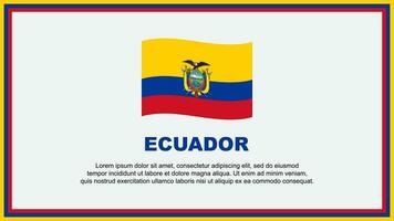 ecuador flagga abstrakt bakgrund design mall. ecuador oberoende dag baner social media vektor illustration. ecuador baner