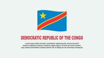 demokratisk republik av de kongo flagga abstrakt bakgrund design mall. demokratisk republik av de kongo oberoende dag baner social media vektor illustration. bakgrund