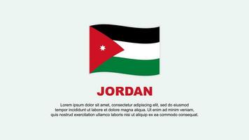 Jordan Flagge abstrakt Hintergrund Design Vorlage. Jordan Unabhängigkeit Tag Banner Sozial Medien Vektor Illustration. Jordan Hintergrund