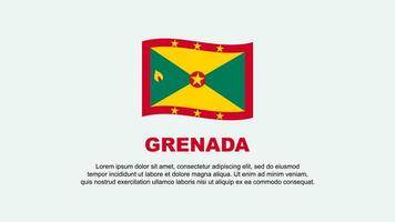 Grenada Flagge abstrakt Hintergrund Design Vorlage. Grenada Unabhängigkeit Tag Banner Sozial Medien Vektor Illustration. Grenada Hintergrund