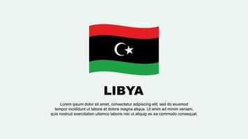 Libyen Flagge abstrakt Hintergrund Design Vorlage. Libyen Unabhängigkeit Tag Banner Sozial Medien Vektor Illustration. Libyen Hintergrund