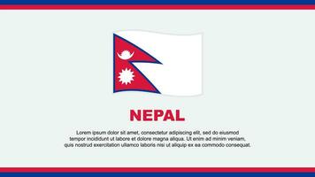 nepal flagga abstrakt bakgrund design mall. nepal oberoende dag baner social media vektor illustration. nepal design