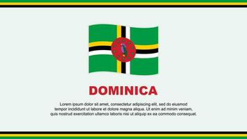 Dominica Flagge abstrakt Hintergrund Design Vorlage. Dominica Unabhängigkeit Tag Banner Sozial Medien Vektor Illustration. Dominica Design