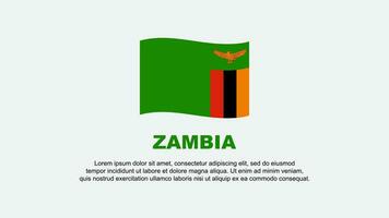 Sambia Flagge abstrakt Hintergrund Design Vorlage. Sambia Unabhängigkeit Tag Banner Sozial Medien Vektor Illustration. Sambia Hintergrund