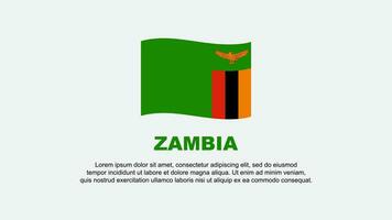 zambia flagga abstrakt bakgrund design mall. zambia oberoende dag baner social media vektor illustration. zambia bakgrund