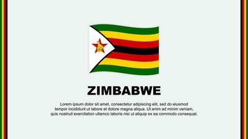 Zimbabwe Flagge abstrakt Hintergrund Design Vorlage. Zimbabwe Unabhängigkeit Tag Banner Sozial Medien Vektor Illustration. Zimbabwe Karikatur