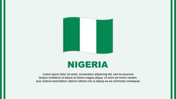 Nigeria Flagge abstrakt Hintergrund Design Vorlage. Nigeria Unabhängigkeit Tag Banner Sozial Medien Vektor Illustration. Nigeria Karikatur