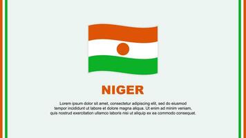 niger flagga abstrakt bakgrund design mall. niger oberoende dag baner social media vektor illustration. niger tecknad serie