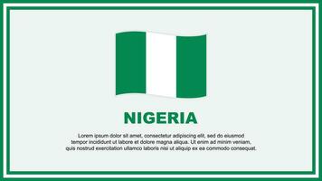 nigeria flagga abstrakt bakgrund design mall. nigeria oberoende dag baner social media vektor illustration. nigeria baner