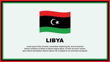 Libyen Flagge abstrakt Hintergrund Design Vorlage. Libyen Unabhängigkeit Tag Banner Sozial Medien Vektor Illustration. Libyen Banner