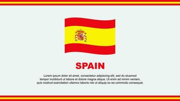 Spanien Flagge abstrakt Hintergrund Design Vorlage. Spanien Unabhängigkeit Tag Banner Sozial Medien Vektor Illustration. Spanien Design