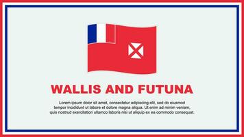 wallis och futuna flagga abstrakt bakgrund design mall. wallis och futuna oberoende dag baner social media vektor illustration. wallis och futuna baner