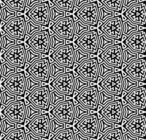 nahtloses abstraktes Schwarzweiss-Muster. Hintergrund und Hintergrund. Ziermuster in Graustufen. Mosaik-Ornamente. Vektorgrafik. vektor