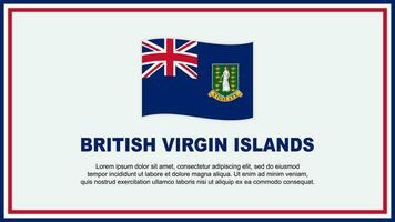 brittiskt jungfrulig öar flagga abstrakt bakgrund design mall. brittiskt jungfrulig öar oberoende dag baner social media vektor illustration. baner