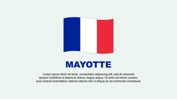 Mayotte Flagge abstrakt Hintergrund Design Vorlage. Mayotte Unabhängigkeit Tag Banner Sozial Medien Vektor Illustration. Hintergrund