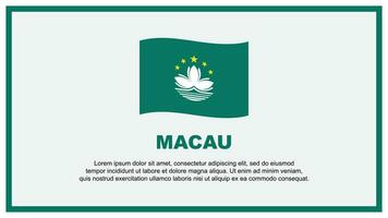 Macau Flagge abstrakt Hintergrund Design Vorlage. Macau Unabhängigkeit Tag Banner Sozial Medien Vektor Illustration. Macau Banner
