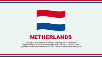 nederländerna flagga abstrakt bakgrund design mall. nederländerna oberoende dag baner social media vektor illustration. nederländerna design