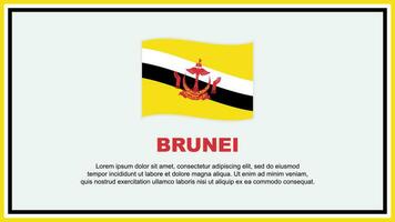 brunei flagga abstrakt bakgrund design mall. brunei oberoende dag baner social media vektor illustration. brunei baner