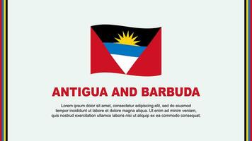 Antigua und Barbuda Flagge abstrakt Hintergrund Design Vorlage. Antigua und Barbuda Unabhängigkeit Tag Banner Sozial Medien Vektor Illustration. Antigua und Barbuda Karikatur