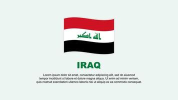 Irak Flagge abstrakt Hintergrund Design Vorlage. Irak Unabhängigkeit Tag Banner Sozial Medien Vektor Illustration. Irak Hintergrund