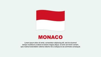 Monaco Flagge abstrakt Hintergrund Design Vorlage. Monaco Unabhängigkeit Tag Banner Sozial Medien Vektor Illustration. Monaco Hintergrund