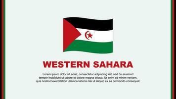 Western Sahara Flagge abstrakt Hintergrund Design Vorlage. Western Sahara Unabhängigkeit Tag Banner Sozial Medien Vektor Illustration. Western Sahara Karikatur