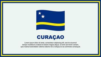 Curacao Flagge abstrakt Hintergrund Design Vorlage. Curacao Unabhängigkeit Tag Banner Sozial Medien Vektor Illustration. Curacao Banner