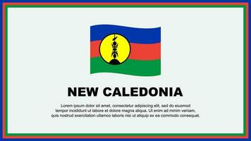 Neu Kaledonien Flagge abstrakt Hintergrund Design Vorlage. Neu Kaledonien Unabhängigkeit Tag Banner Sozial Medien Vektor Illustration. Banner