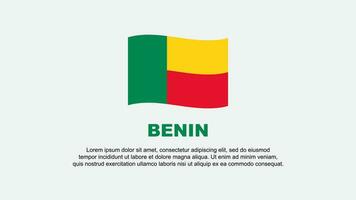 Benin Flagge abstrakt Hintergrund Design Vorlage. Benin Unabhängigkeit Tag Banner Sozial Medien Vektor Illustration. Benin Hintergrund