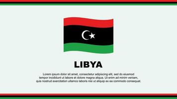 Libyen Flagge abstrakt Hintergrund Design Vorlage. Libyen Unabhängigkeit Tag Banner Sozial Medien Vektor Illustration. Libyen Design