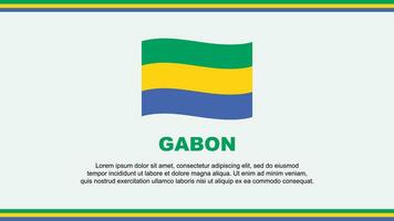 gabon Flagge abstrakt Hintergrund Design Vorlage. gabon Unabhängigkeit Tag Banner Sozial Medien Vektor Illustration. gabon Design