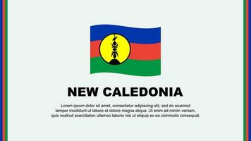 Neu Kaledonien Flagge abstrakt Hintergrund Design Vorlage. Neu Kaledonien Unabhängigkeit Tag Banner Sozial Medien Vektor Illustration. Karikatur