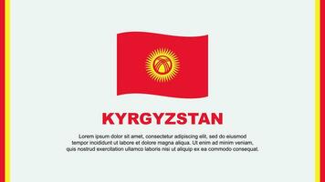 Kirgisistan Flagge abstrakt Hintergrund Design Vorlage. Kirgisistan Unabhängigkeit Tag Banner Sozial Medien Vektor Illustration. Kirgisistan Karikatur