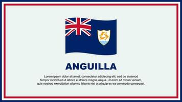 anguilla flagga abstrakt bakgrund design mall. anguilla oberoende dag baner social media vektor illustration. anguilla baner