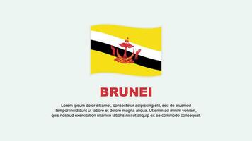 brunei flagga abstrakt bakgrund design mall. brunei oberoende dag baner social media vektor illustration. brunei bakgrund