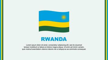 Ruanda Flagge abstrakt Hintergrund Design Vorlage. Ruanda Unabhängigkeit Tag Banner Sozial Medien Vektor Illustration. Ruanda Karikatur