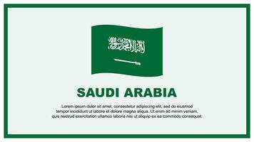 saudi arabien flagga abstrakt bakgrund design mall. saudi arabien oberoende dag baner social media vektor illustration. saudi arabien baner