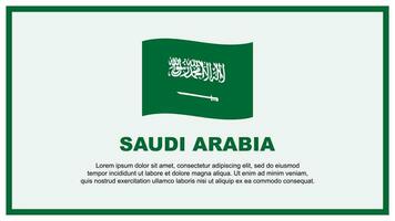 Saudi Arabien Flagge abstrakt Hintergrund Design Vorlage. Saudi Arabien Unabhängigkeit Tag Banner Sozial Medien Vektor Illustration. Saudi Arabien Banner