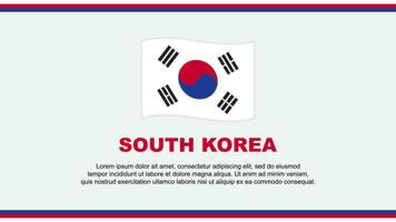 Süd Korea Flagge abstrakt Hintergrund Design Vorlage. Süd Korea Unabhängigkeit Tag Banner Sozial Medien Vektor Illustration. Süd Korea Design