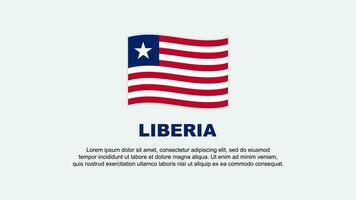 Liberia flagga abstrakt bakgrund design mall. Liberia oberoende dag baner social media vektor illustration. Liberia bakgrund