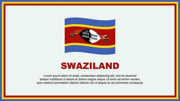 Swasiland Flagge abstrakt Hintergrund Design Vorlage. Swasiland Unabhängigkeit Tag Banner Sozial Medien Vektor Illustration. Swasiland Banner