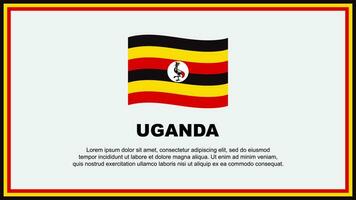 uganda flagga abstrakt bakgrund design mall. uganda oberoende dag baner social media vektor illustration. uganda baner